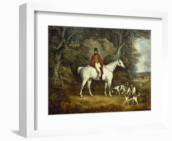 Viscount Rowland Hill on His Grey Hunter with the Shropshire Hunt-Richard Jones-Framed Giclee Print