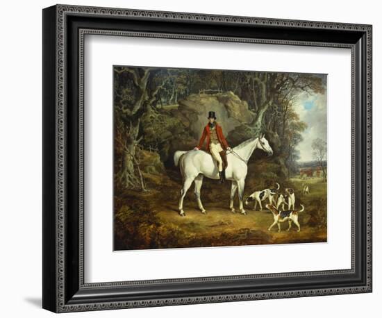 Viscount Rowland Hill on His Grey Hunter with the Shropshire Hunt-Richard Jones-Framed Giclee Print