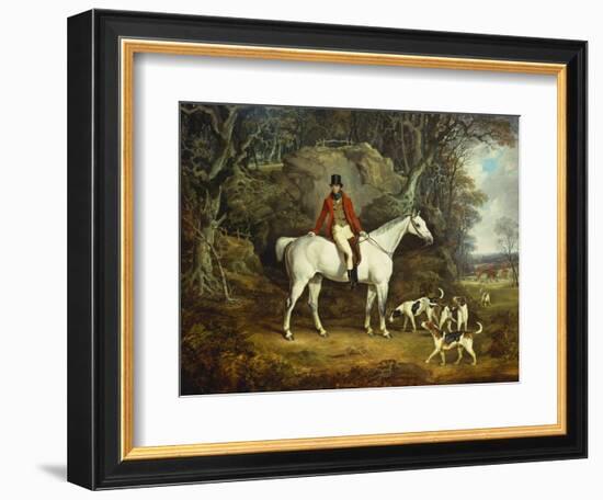 Viscount Rowland Hill on His Grey Hunter with the Shropshire Hunt-Richard Jones-Framed Giclee Print