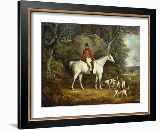 Viscount Rowland Hill on His Grey Hunter with the Shropshire Hunt-Richard Jones-Framed Giclee Print