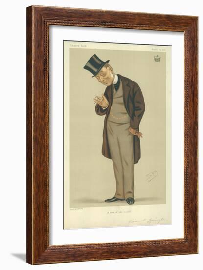 Viscount Torrington, a Man of the World, 15 April 1876, Vanity Fair Cartoon-Sir Leslie Ward-Framed Giclee Print