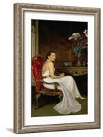 Viscountess Wimborne (Oil on Canvas)-John Lavery-Framed Giclee Print