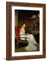 Viscountess Wimborne (Oil on Canvas)-John Lavery-Framed Giclee Print