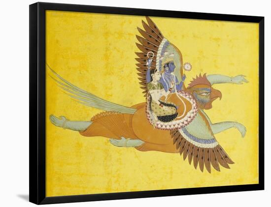 Vishnu and Lakshmi on Garuda Bundi, circa 1700-null-Framed Giclee Print