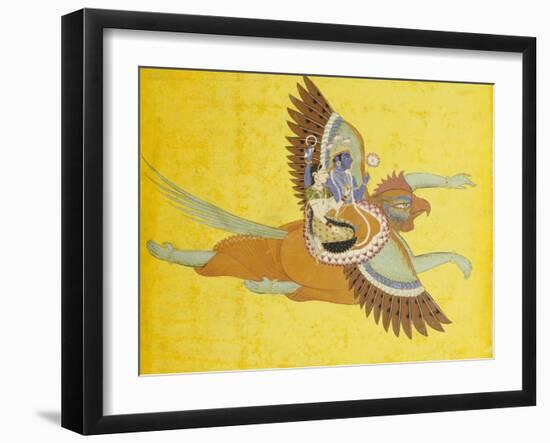 Vishnu and Lakshmi on Garuda Bundi, circa 1700--Framed Giclee Print