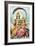 Vishnu and Lakshmi-null-Framed Art Print