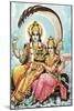 Vishnu and Lakshmi-null-Mounted Art Print