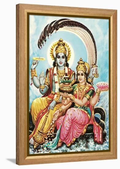 Vishnu and Lakshmi-null-Framed Stretched Canvas