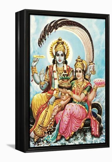 Vishnu and Lakshmi-null-Framed Stretched Canvas