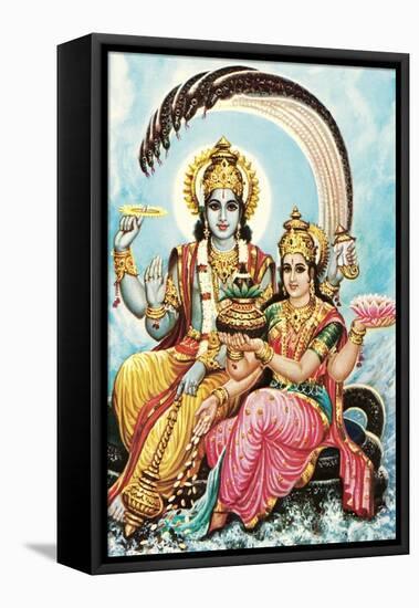 Vishnu and Lakshmi-null-Framed Stretched Canvas