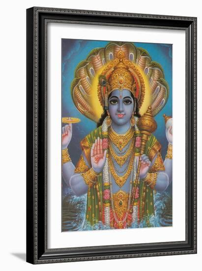 Vishnu and Nagas-null-Framed Art Print