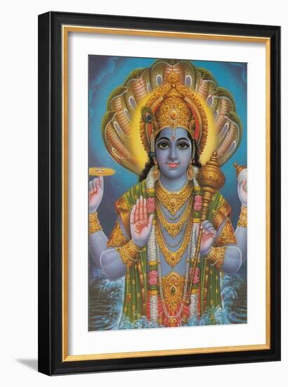 Vishnu and Nagas-null-Framed Art Print