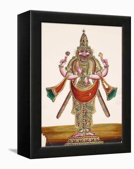 Vishnu as the Man-Lion Lord Narasimha, from Thanjavur, India-null-Framed Premier Image Canvas