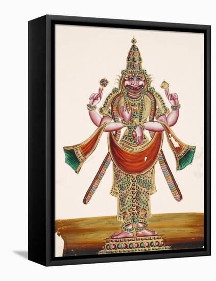Vishnu as the Man-Lion Lord Narasimha, from Thanjavur, India-null-Framed Premier Image Canvas