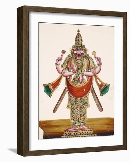 Vishnu as the Man-Lion Lord Narasimha, from Thanjavur, India-null-Framed Giclee Print