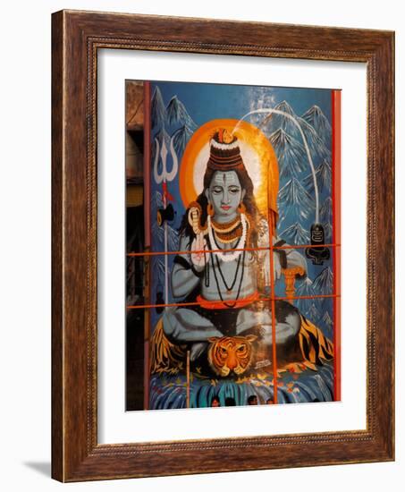 Vishnu Hindu God Mural, India-Dee Ann Pederson-Framed Photographic Print