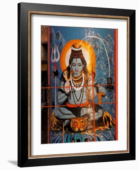 Vishnu Hindu God Mural, India-Dee Ann Pederson-Framed Photographic Print