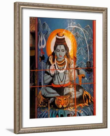 Vishnu Hindu God Mural, India-Dee Ann Pederson-Framed Photographic Print