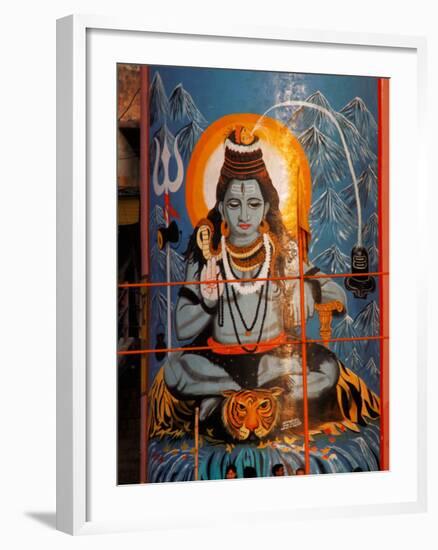 Vishnu Hindu God Mural, India-Dee Ann Pederson-Framed Photographic Print