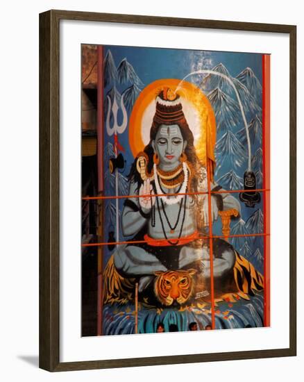 Vishnu Hindu God Mural, India-Dee Ann Pederson-Framed Photographic Print