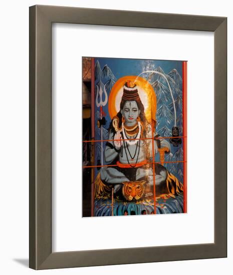 Vishnu Hindu God Mural, India-Dee Ann Pederson-Framed Photographic Print