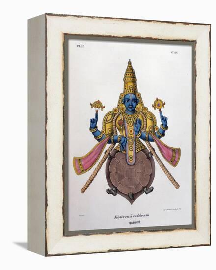 Vishnu, One of the Gods of the Hindu Trinity (Trimurt), 1828-null-Framed Premier Image Canvas