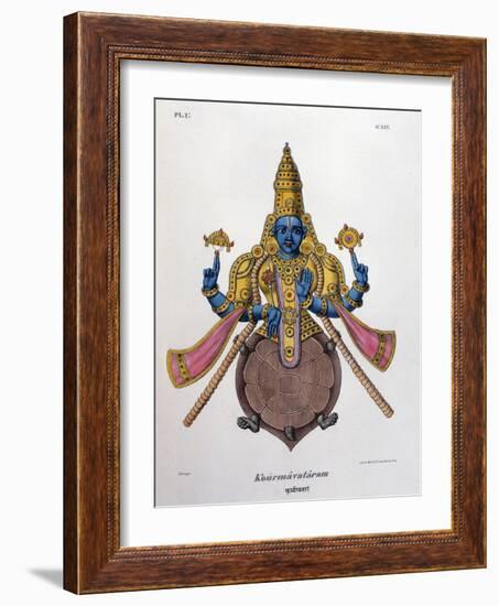 Vishnu, One of the Gods of the Hindu Trinity (Trimurt), 1828-null-Framed Giclee Print