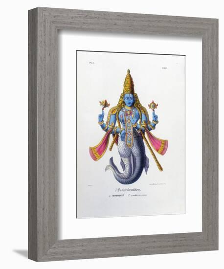 Vishnu, One of the Gods of the Hindu Trinity (Trimurt), C19th Century-A Geringer-Framed Giclee Print