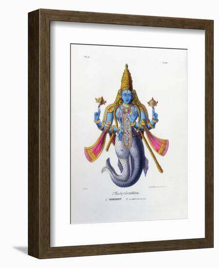 Vishnu, One of the Gods of the Hindu Trinity (Trimurt), C19th Century-A Geringer-Framed Giclee Print