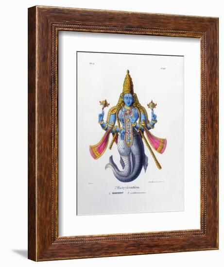 Vishnu, One of the Gods of the Hindu Trinity (Trimurt), C19th Century-A Geringer-Framed Giclee Print