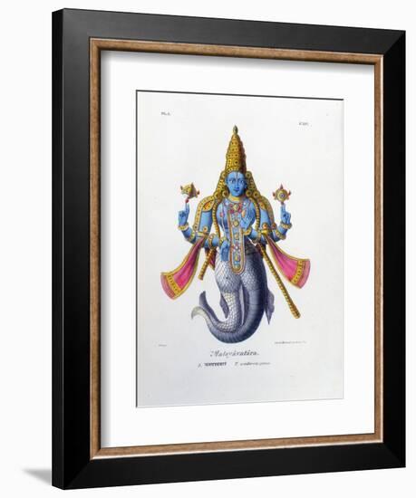 Vishnu, One of the Gods of the Hindu Trinity (Trimurt), C19th Century-A Geringer-Framed Giclee Print