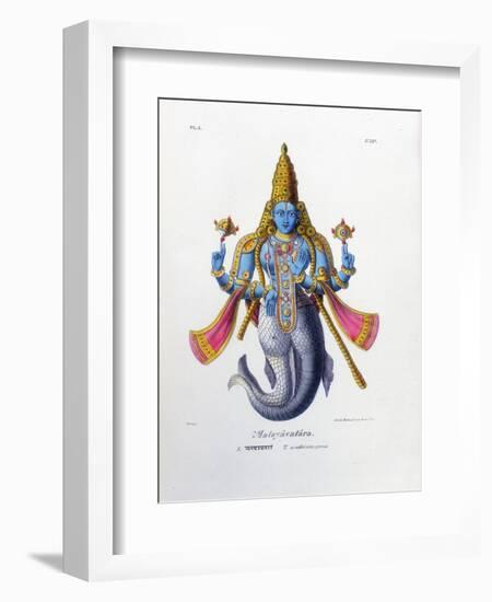 Vishnu, One of the Gods of the Hindu Trinity (Trimurt), C19th Century-A Geringer-Framed Giclee Print