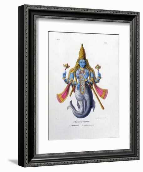 Vishnu, One of the Gods of the Hindu Trinity (Trimurt), C19th Century-A Geringer-Framed Giclee Print