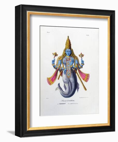 Vishnu, One of the Gods of the Hindu Trinity (Trimurt), C19th Century-A Geringer-Framed Giclee Print