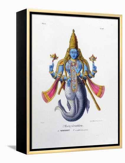 Vishnu, One of the Gods of the Hindu Trinity (Trimurt), C19th Century-A Geringer-Framed Premier Image Canvas