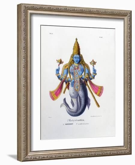 Vishnu, One of the Gods of the Hindu Trinity (Trimurt), C19th Century-A Geringer-Framed Giclee Print