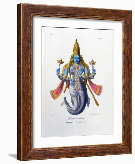 Vishnu, One of the Gods of the Hindu Trinity (Trimurt), C19th Century-A Geringer-Framed Giclee Print