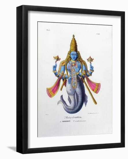 Vishnu, One of the Gods of the Hindu Trinity (Trimurt), C19th Century-A Geringer-Framed Giclee Print