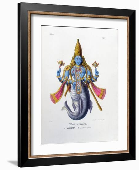 Vishnu, One of the Gods of the Hindu Trinity (Trimurt), C19th Century-A Geringer-Framed Giclee Print