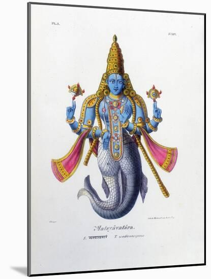 Vishnu, One of the Gods of the Hindu Trinity (Trimurt), C19th Century-A Geringer-Mounted Giclee Print