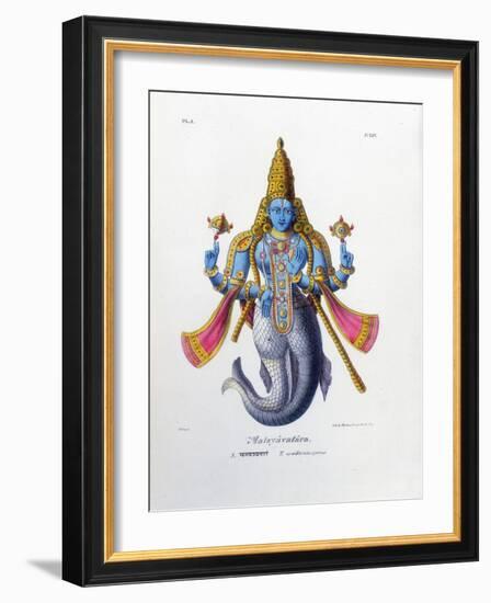 Vishnu, One of the Gods of the Hindu Trinity (Trimurt), C19th Century-A Geringer-Framed Giclee Print