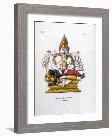 Vishnu, One of the Gods of the Hindu Trinity (Trimurt), C19th Century-A Geringer-Framed Giclee Print