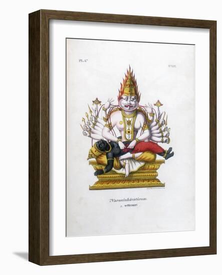 Vishnu, One of the Gods of the Hindu Trinity (Trimurt), C19th Century-A Geringer-Framed Giclee Print