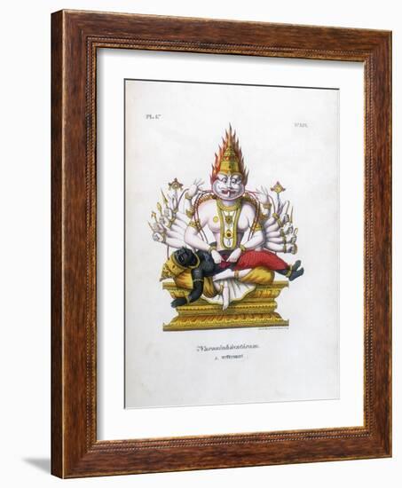 Vishnu, One of the Gods of the Hindu Trinity (Trimurt), C19th Century-A Geringer-Framed Giclee Print