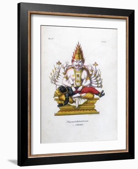 Vishnu, One of the Gods of the Hindu Trinity (Trimurt), C19th Century-A Geringer-Framed Giclee Print