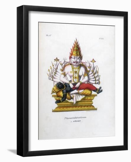 Vishnu, One of the Gods of the Hindu Trinity (Trimurt), C19th Century-A Geringer-Framed Giclee Print