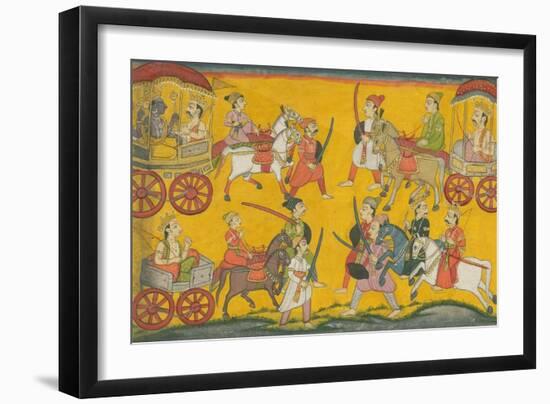 Vishnu Procession, C. 1755-null-Framed Giclee Print