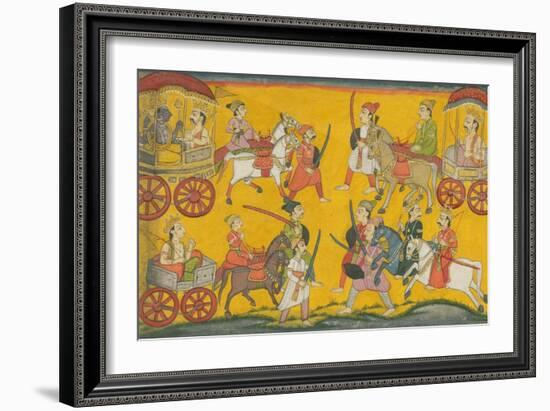 Vishnu Procession, C. 1755-null-Framed Giclee Print