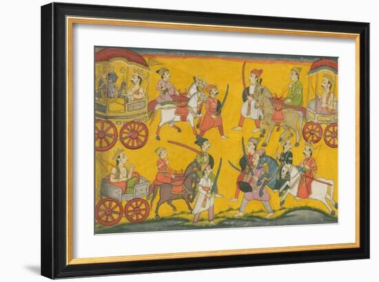 Vishnu Procession, C. 1755-null-Framed Giclee Print