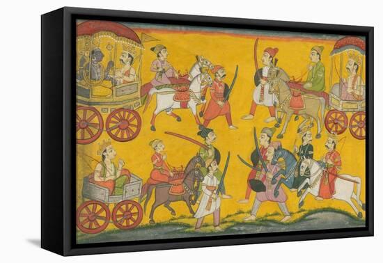 Vishnu Procession, C. 1755-null-Framed Premier Image Canvas